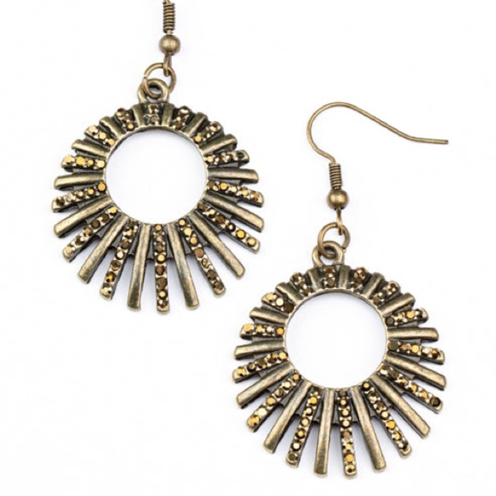 Rebel Resplendence - Brass Earrings - Picture 2 of 2